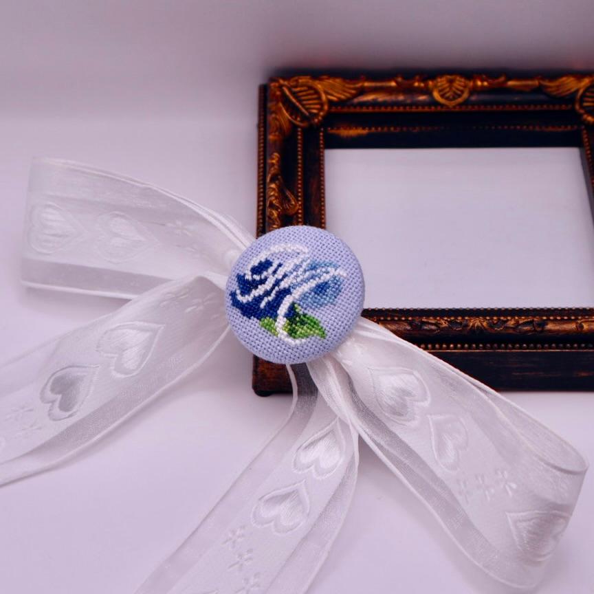 青薔薇 イニシャル クロスステッチ刺繍 バラ | 10枚目